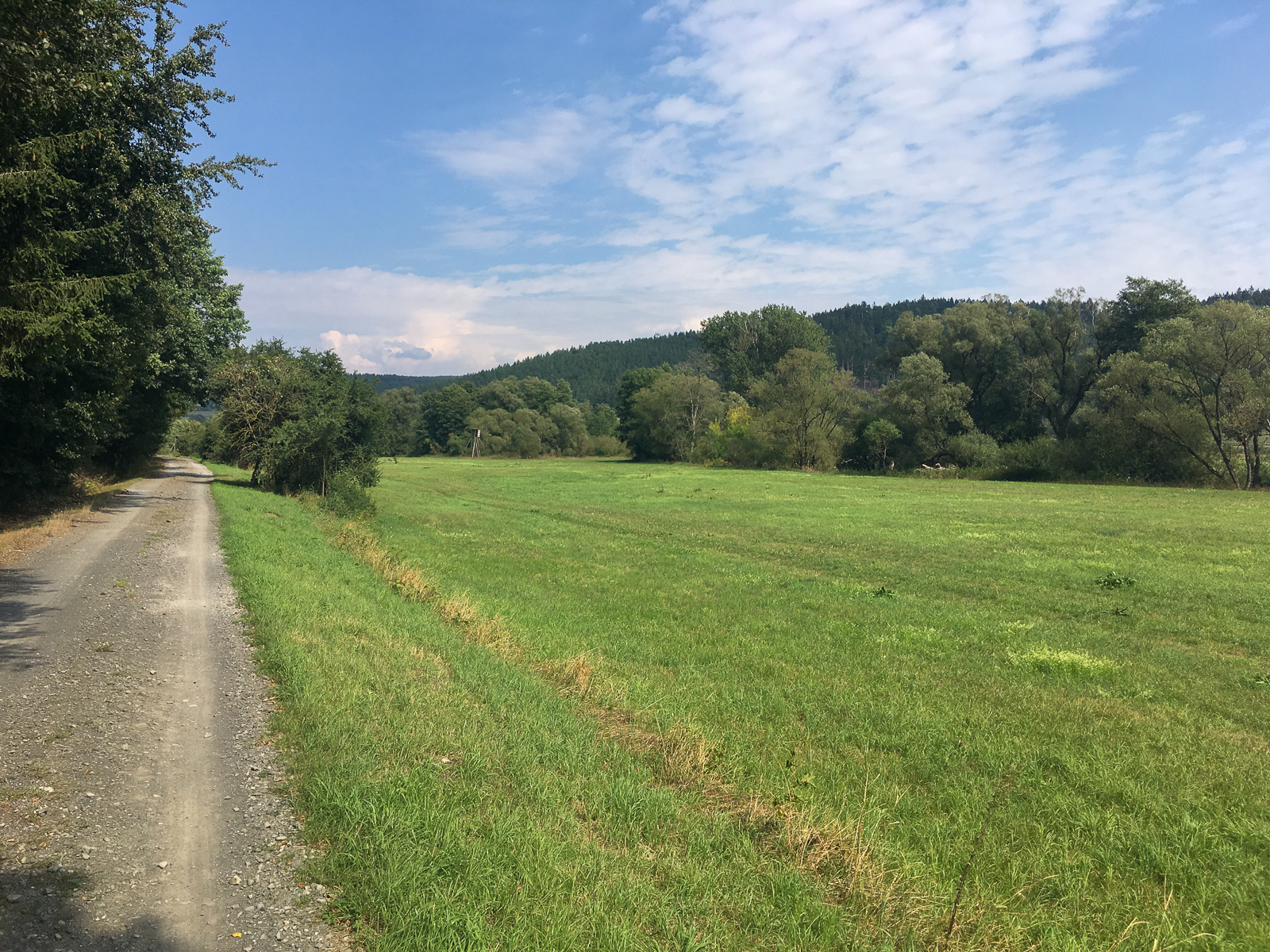 Feldweg an der Werra entlang